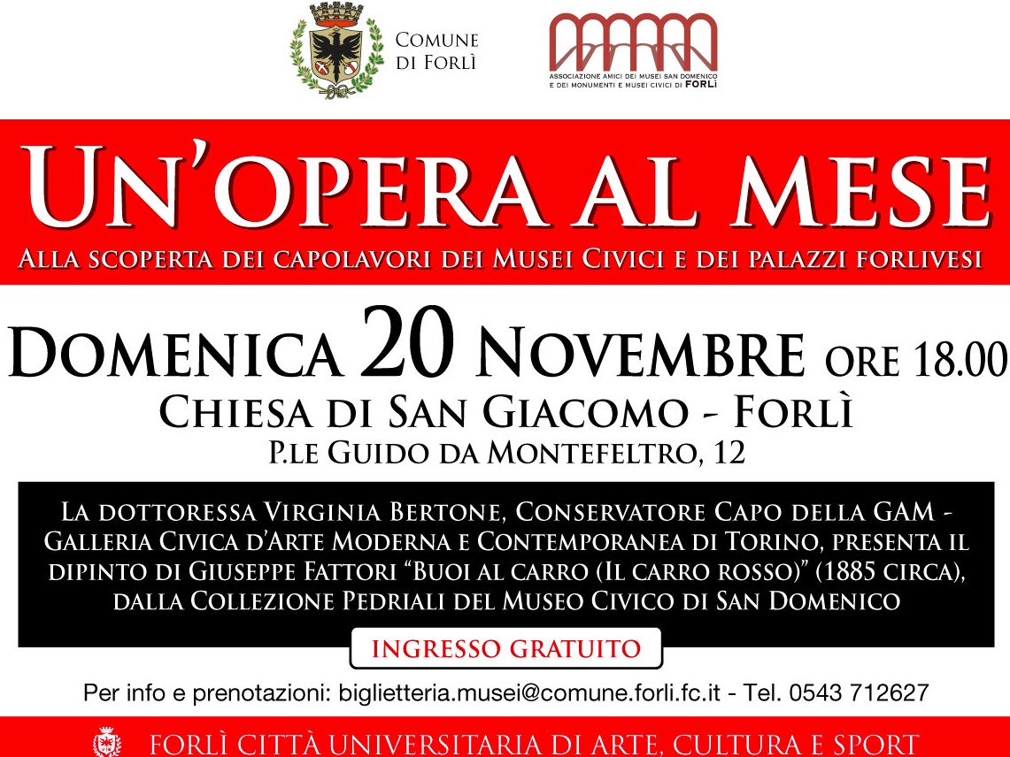 Un Opera al Mese -  Buoi al carro. (Il carro rosso)  di Giuseppe Fattori