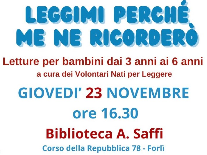 Nati per Leggere - Leggimi perché me ne ricorderò