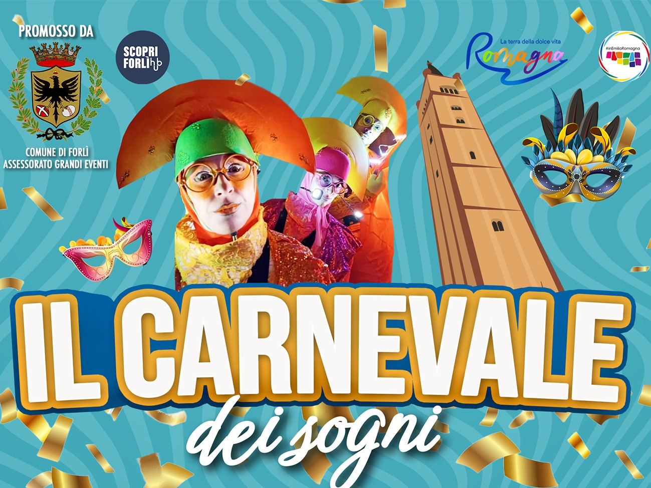Il Carnevale dei Sogni arriva in Piazza Saffi il 23 febbraio