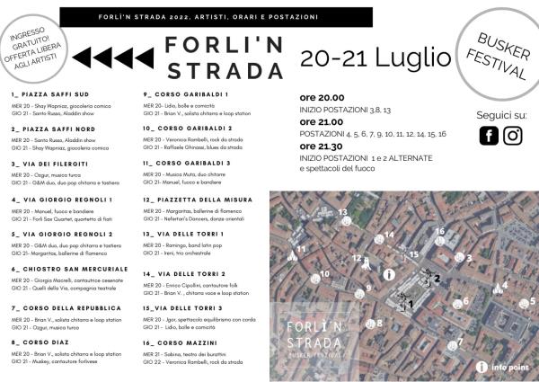Forlì n strada 2022 - mappa e programma