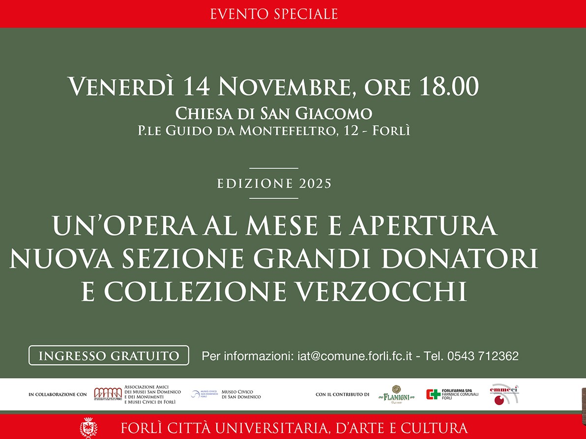 Un’ Opera al Mese- Sezione Grandi Donatori e Collezione Verzocchi