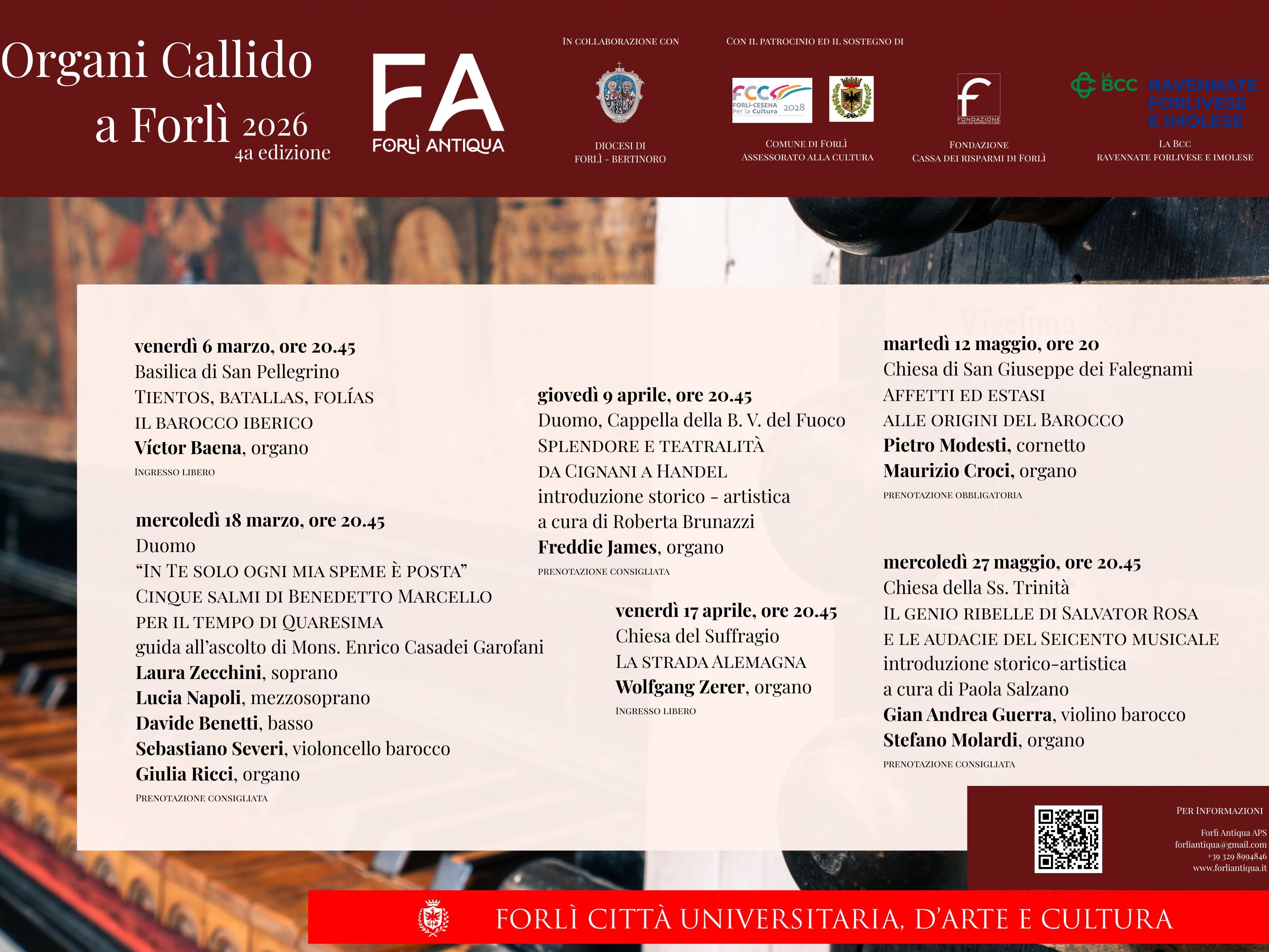 Evento Organi Callido a Forlì - 4a Edizione Rassegna Organistica