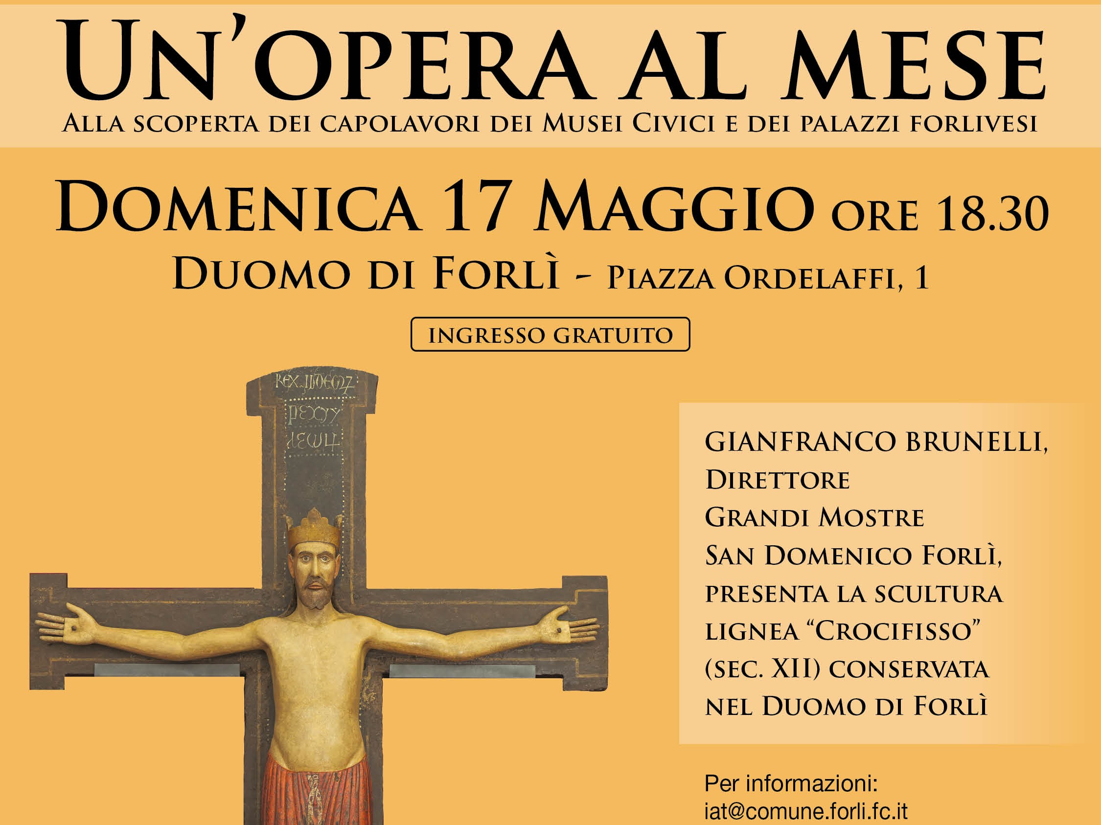 Un Opera al Mese - Crocifisso (sec. XII) Duomo di Forlì