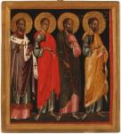 Maestro di Caorle (attivo nel IV-V decennio del XIV sec.), I Santi Pietro, Andrea, Giovanni e un altro Santo Vescovo