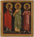 Maestro di Caorle (attivo nel IV-V decennio del XIV sec.), I Santi Marco, Bartolomeo e Leonardo