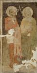 Pittore romagnolo della fine del XIV secolo, San Bartolomeo apostolo e San Bernardo (?)