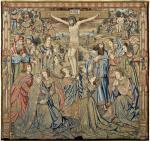 Manifattura fiamminga, 1511-1525, Crocefissione con episodi della Passione