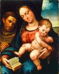 Bartolomeo Ramenghi detto il Bagnacavallo, Bagnacavallo, 1484? - Bologna, 1542?, La Madonna con il Bambino e San Francesco