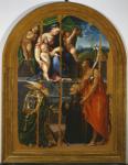 Girolamo Marchesi da Cotignola, Cotignola, circa 1480 (?), Roma (?), 1550 circa, La Madonna con il Bambino tra due angeli, San Mercuriale, il Battista e il committente (Pala Orsi), terzo decennio del XVI secolo
