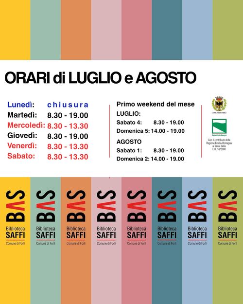 Torna l’orario estivo alla BAS: una biblioteca dove sentirsi a casa, anche in vacanza!